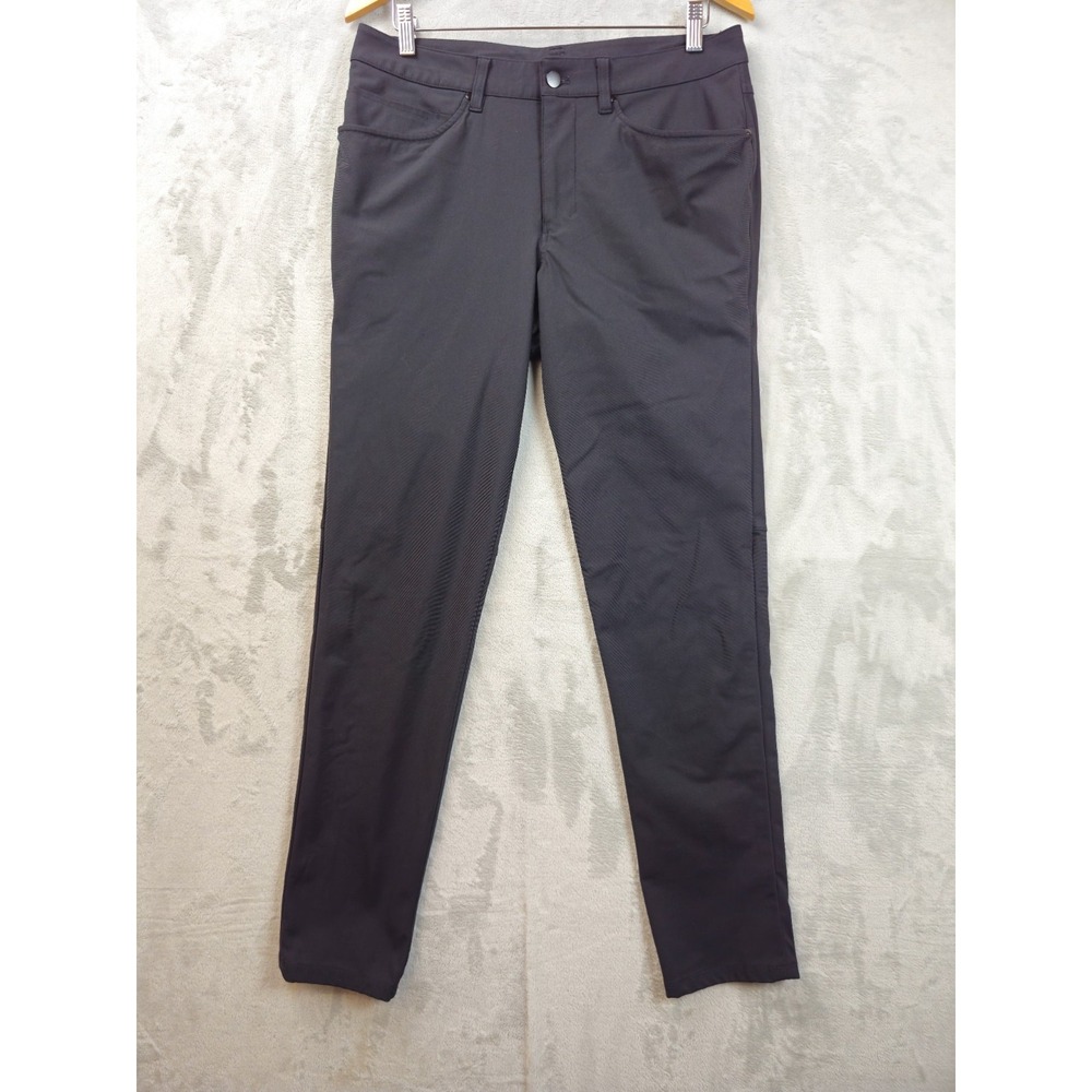 Lululemon ABC Pants Mens 32x31.5 Black Tapered 5 Pocket Warpstreme Performance